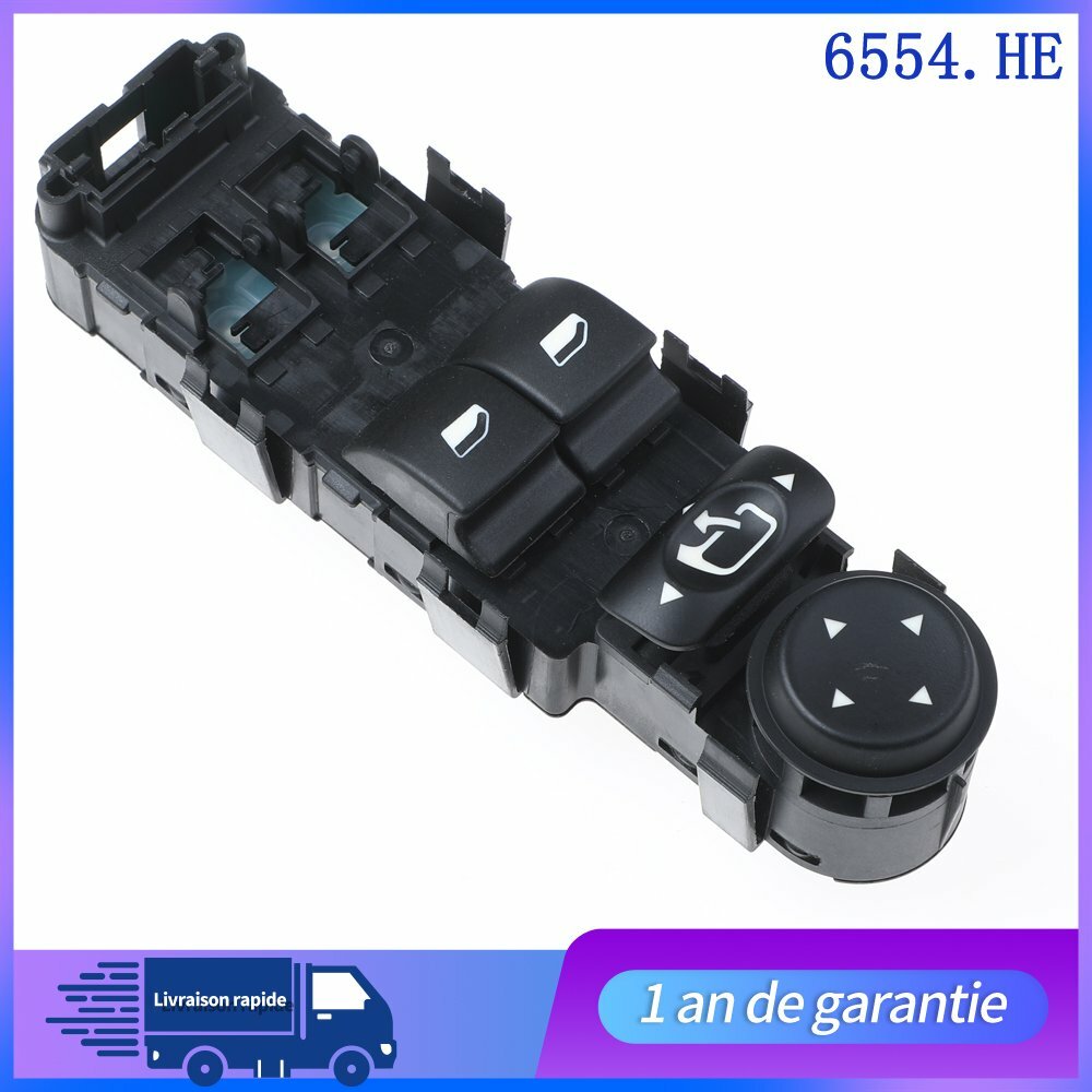 Interrupteur Commande Bouton Lève-Vitre (côté conducteur) Fits for Citroen C4 04-10 n