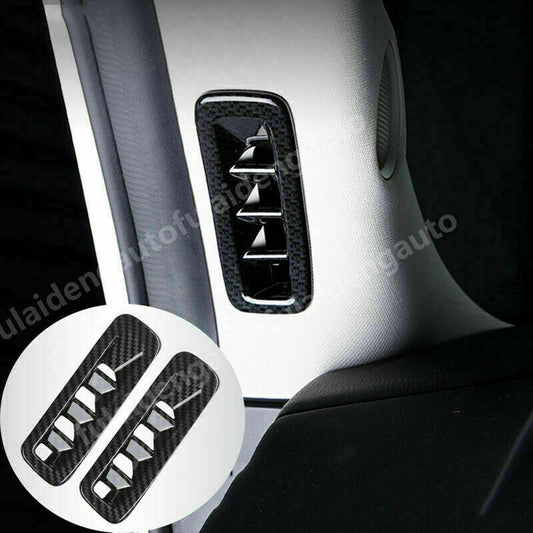 for Mazda CX-5 2017-2021 Carbon Look Inner A Pillar Air Outlet Vent Cover Trim