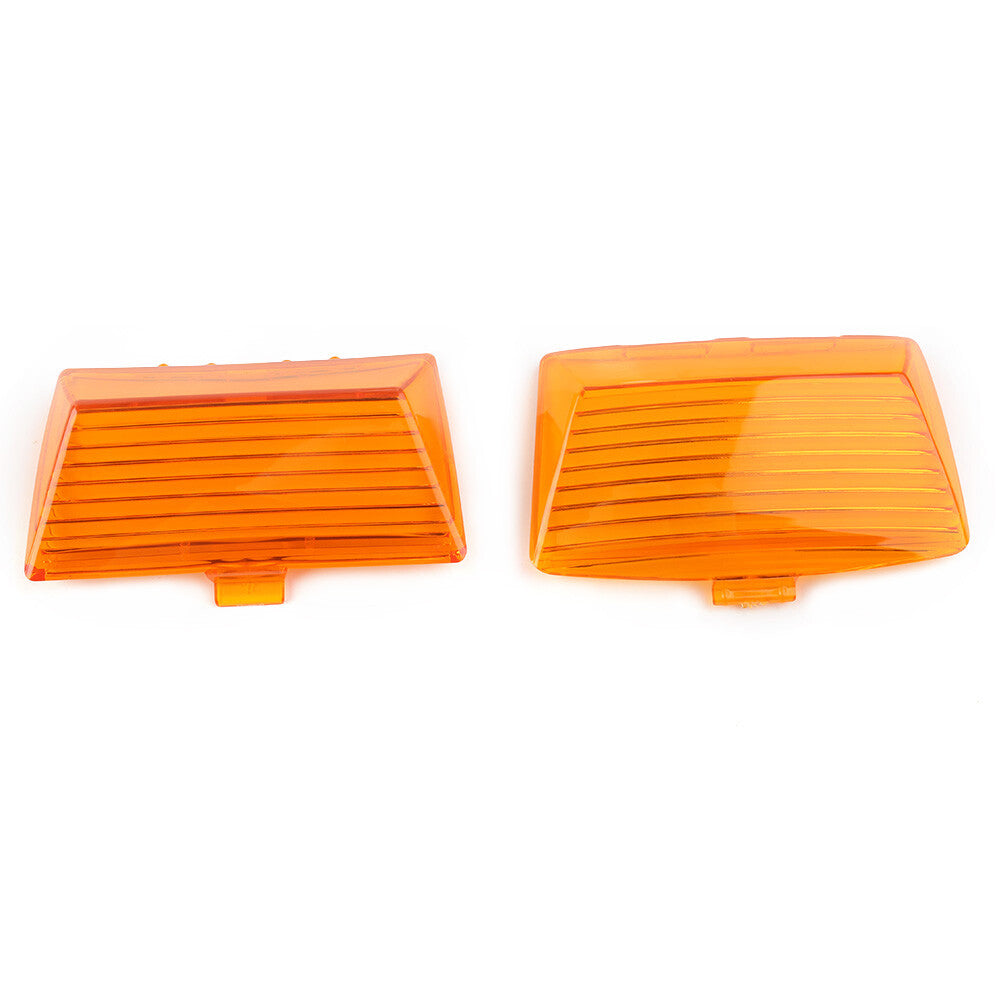 Amber Fender Tips Light Lens Cover Fit for Harley Touring Electra Glide FLHT Dyna Q