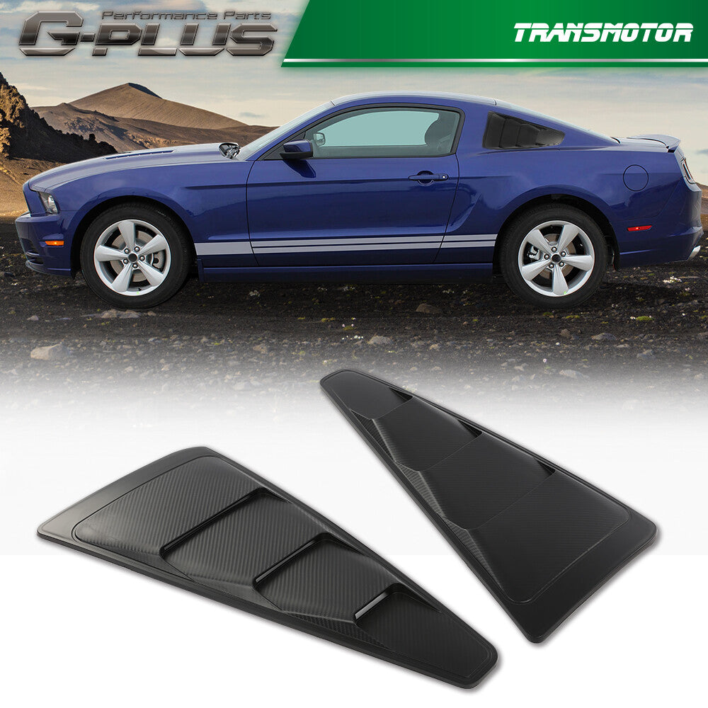 Suitable for 05-14  for ford  for Mustang 1/4 25 cent side window louvers in carbon fiber style.