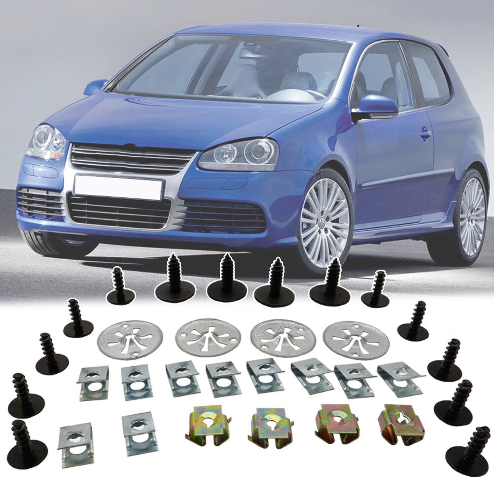 32 x Unterfahrschutz Einbausatz Clips Unterboden Schrauben Fur for VW for Golf , for Seat Leon