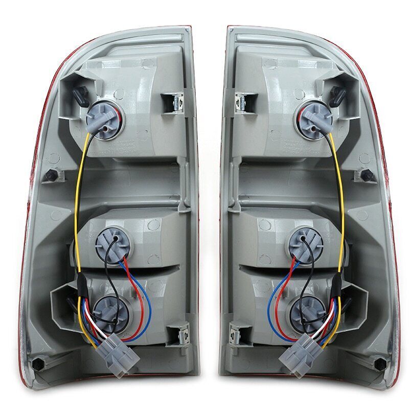 A pair of taillight and brake light strip wiring harnesses for Toyota Hilux 2005-2015 (without bulbs).