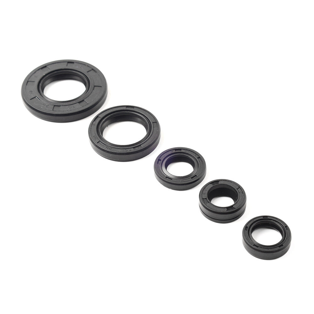 Motorcycle Engine Gear Shaft Oil Seal Set 5Pcs for Yamaha YBR125 5VL