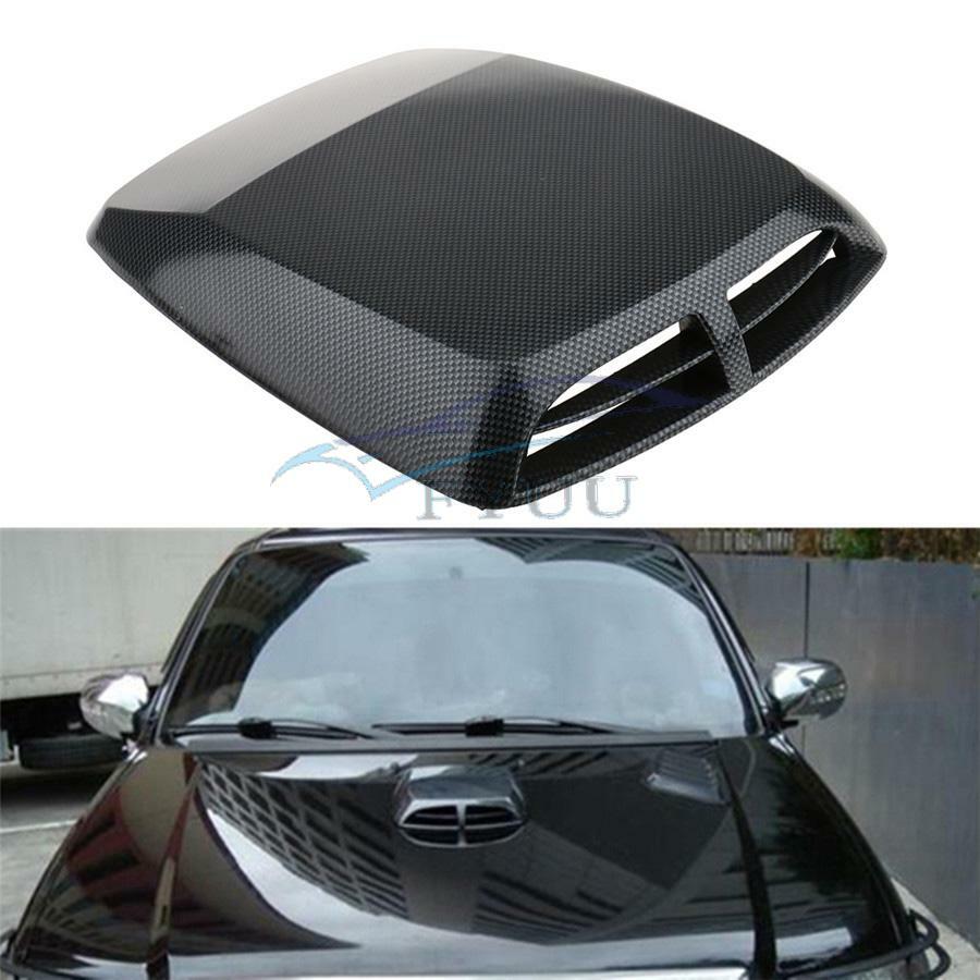 Carbon fiber exterior automotive trim air intake smuff scoop vent cap - n