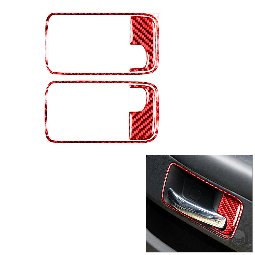 6Pcs Red Carbon Fiber Inner Air Vent Outlet Cover Trim for Honda CR-V 2017-2021 v