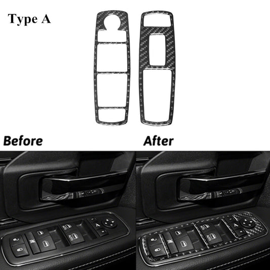 Red Carbon Fiber Gear Shift Side Strip for Land Rover Discovery Sport 2015-2019 v