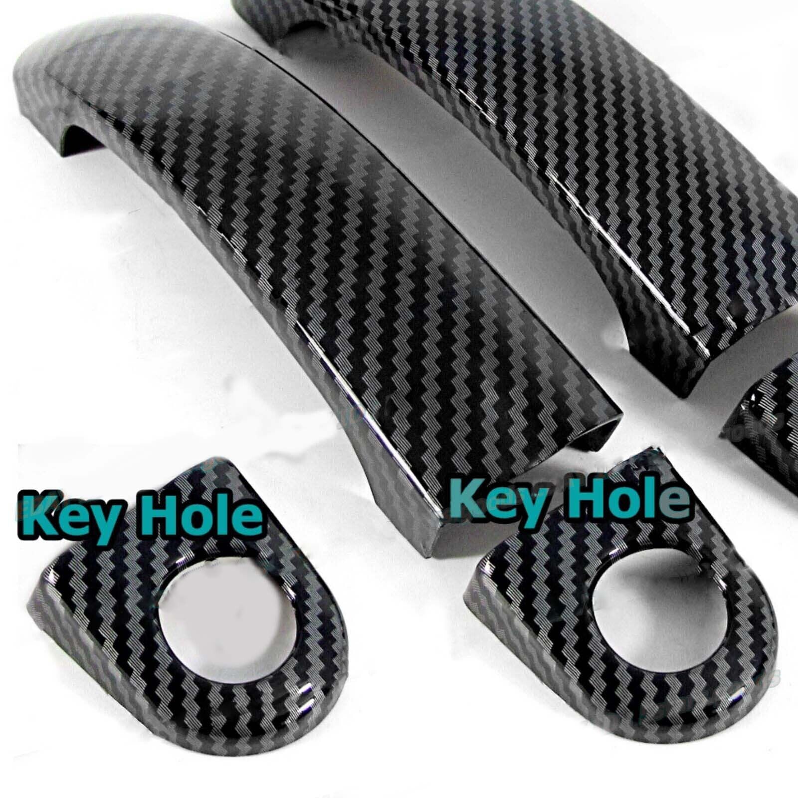 Glossy Carbon Fiber Cover Trim For 2005-2010 for VW for Jetta MK5 Sedan Side Door Handle