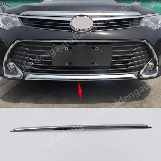 for Toyota for Camry 2015-2017 ABS Chrome Front Bumper Lid Grille Bottom Cover Trim