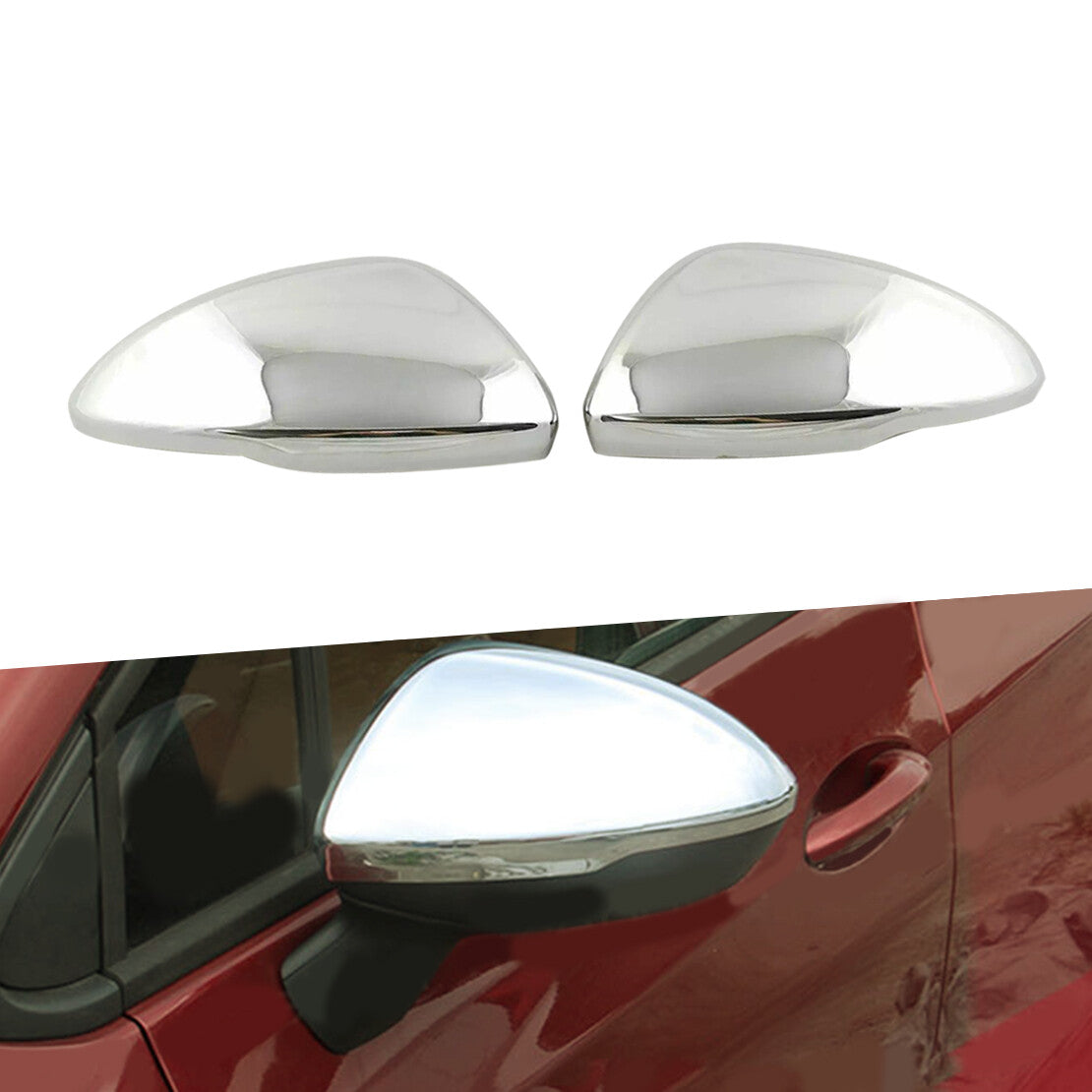 2pcs Silver Rearview Mirror Cover Cap Trim Fit for for Cruze 2016-2019 v