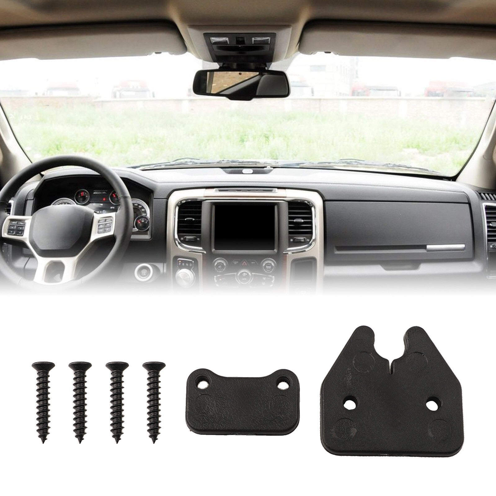 Sleek Design Sun Visor Clips for for DODGE for RAM Trucks 2019 Set Of 6 Black v