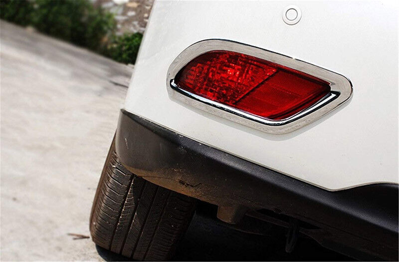 2P Chrome Rear Fog Light Lamp Frame Trim for Lexus RX270 RX350 RX450 2010-2015