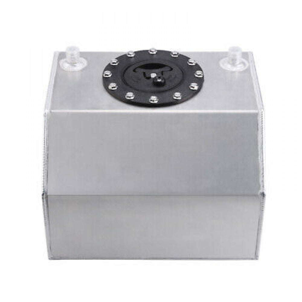 16L/4 Gallon Lightweight Coated Aluminum Racing Fuel Cell Tank Bottom Feed Black Q