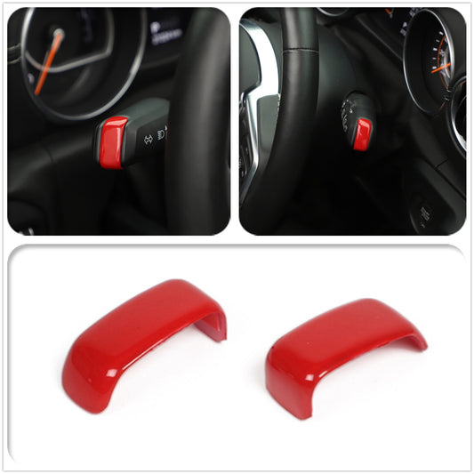 for Jeep JL 2018-2022 Turn Signal Lamp Windshield Wiper Switch Lever Trim 2PCS Q