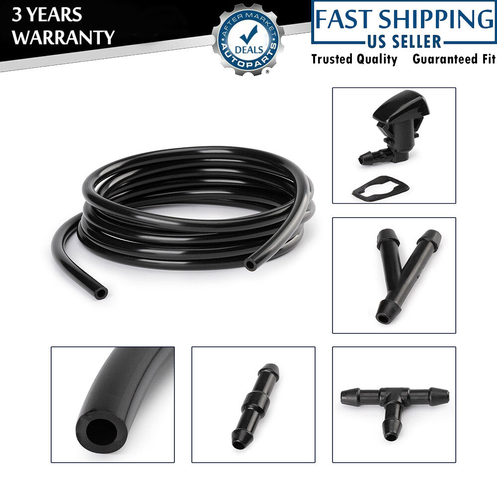 68260443AA Front Windshield Washer Nozzle Hose Kit for Jeep Grand Cherokee 13-16 Q