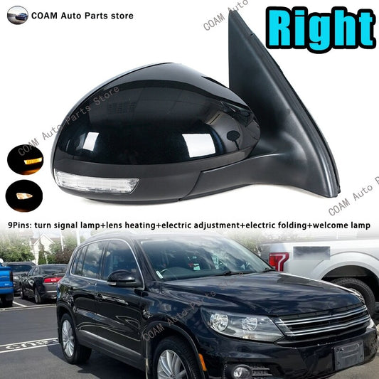 Right rearview mirror cover, wing door side mirror assembly suitable for VW for Tiguan 2009 - 17 Q