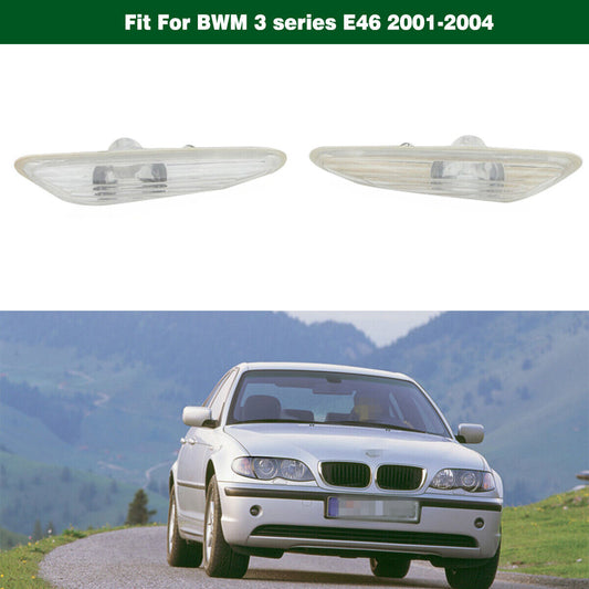1Pair Fender Side Marker Lights Turn Signal Lamps for BMW 3 SERIES E46 2001-2004