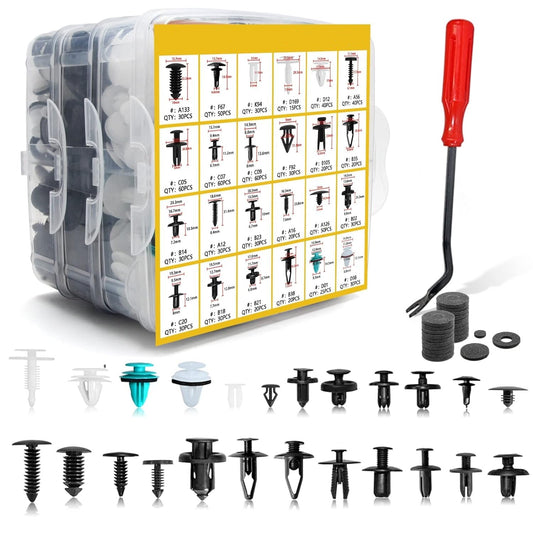 800-piece set of automatic fasteners, decorative clips, rivets, and bumper fasteners