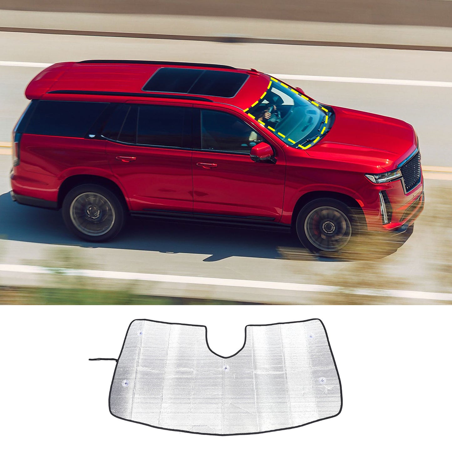 Front window sunshade/windshield/dashboard cover suitable for Cadillac for Escalade 2021 - 2024 n