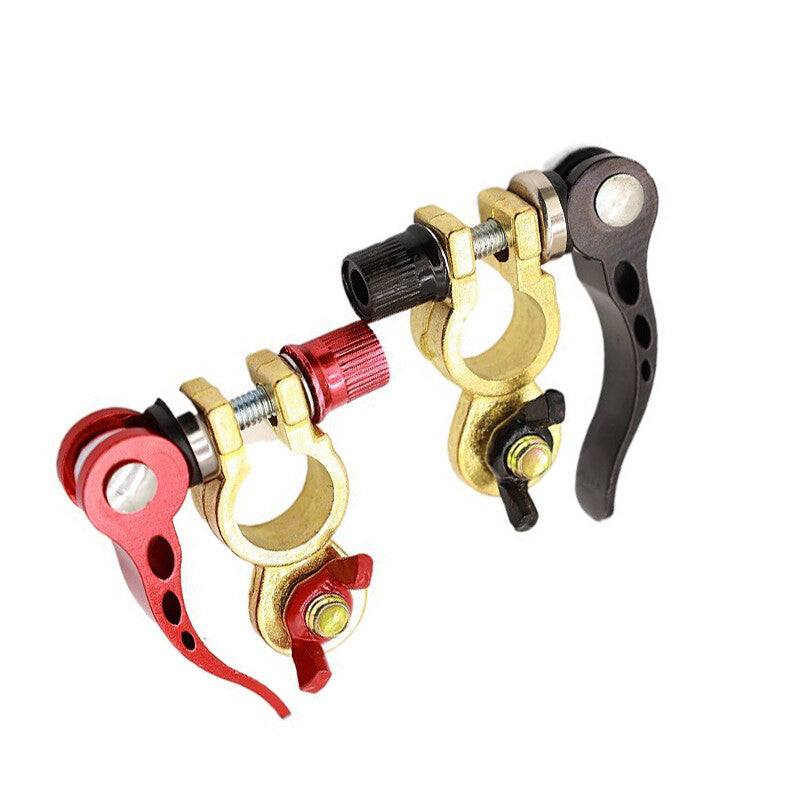 2-Piece Car/Truck Battery Terminal Disconnect Positive/Negative Switch Link Brass - n