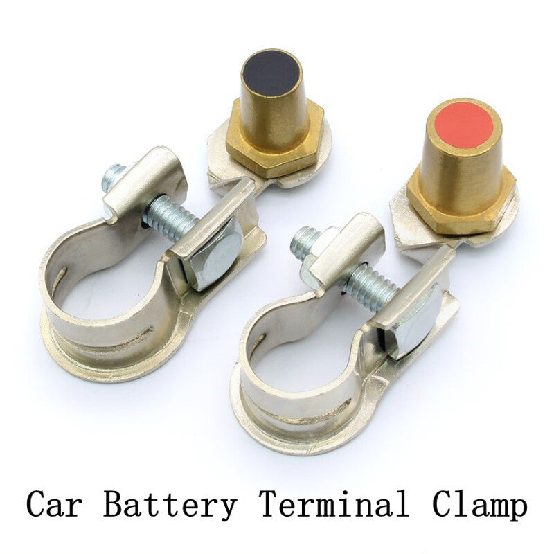 2x Long-lasting Car Bus Battery Terminal Clamp Clips Connector Negative Positive v