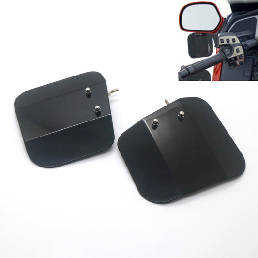 Black Air Wing Deflector Windshield Mirror Mount for Honda Goldwing 1800 F6B Q