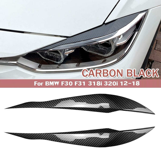 Carbon fiber headlight eyebrow cover trim suitable for 12-18 3 F30/F31 models. n