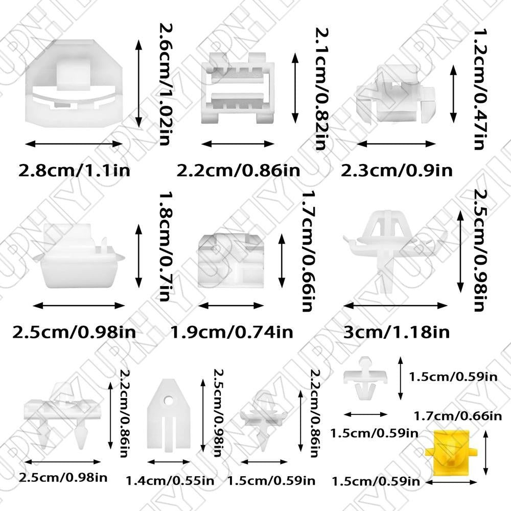 124pcs Side Door Panel Fixing Clips A0019885081 for Mercedes-Benz W201 190E 190D