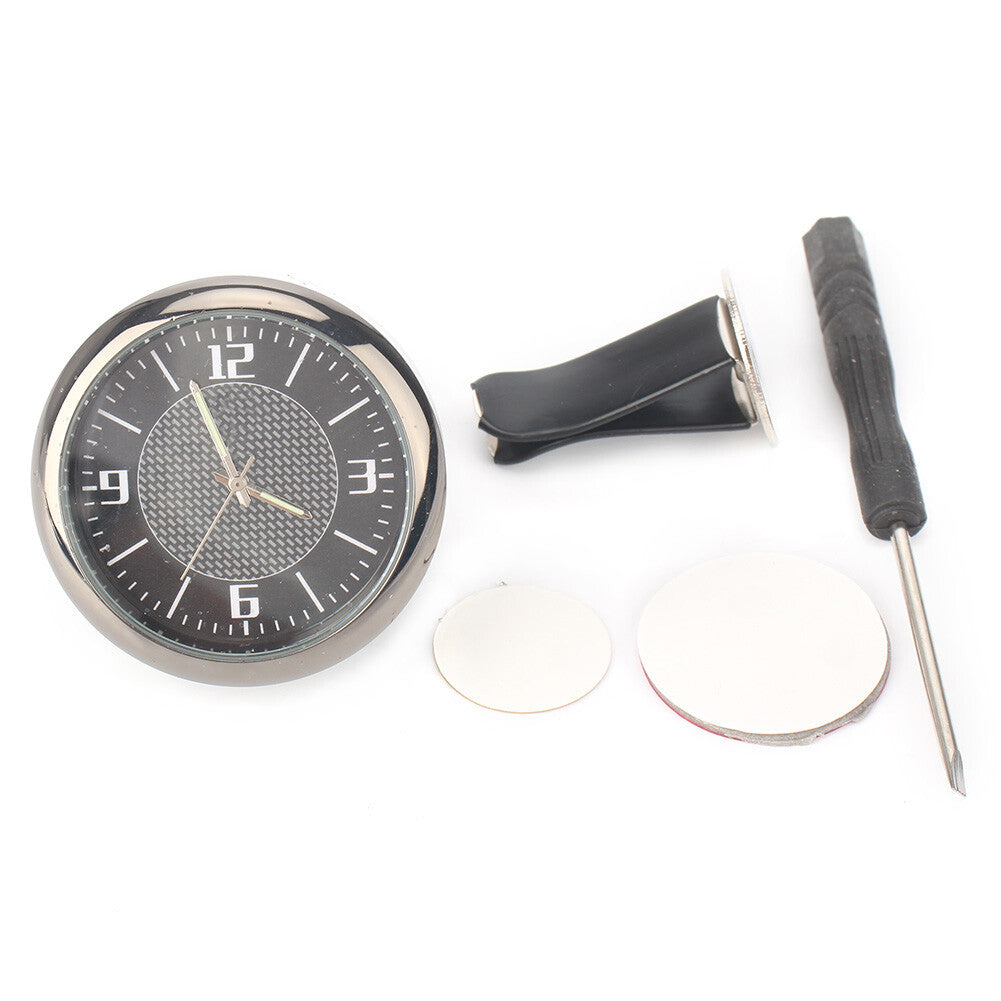 Clock Refit Luminous Electronic Metal/Glass Quartz Watch Ornament for BMW Car