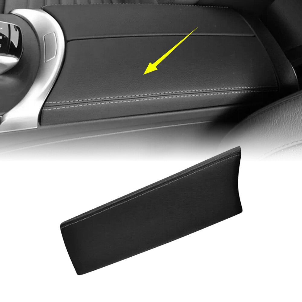Center Console Lid Armrest Box Panel Cover Left Black For 2014-21 C Class W205 Q