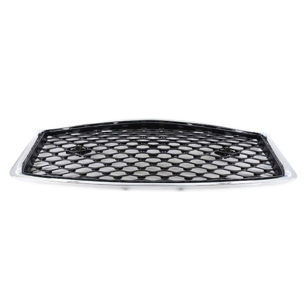 Front Bumper Center Upper Mesh Grille Grill w/ Sensor Hole for Infiniti Q50 Q50S