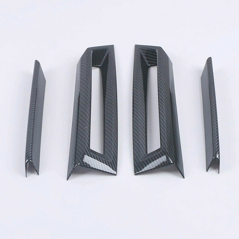 Carbon Fiber Look Front Bumper Fog Lamp Trim Strips for Honda CR-V CRV 2020-2022
