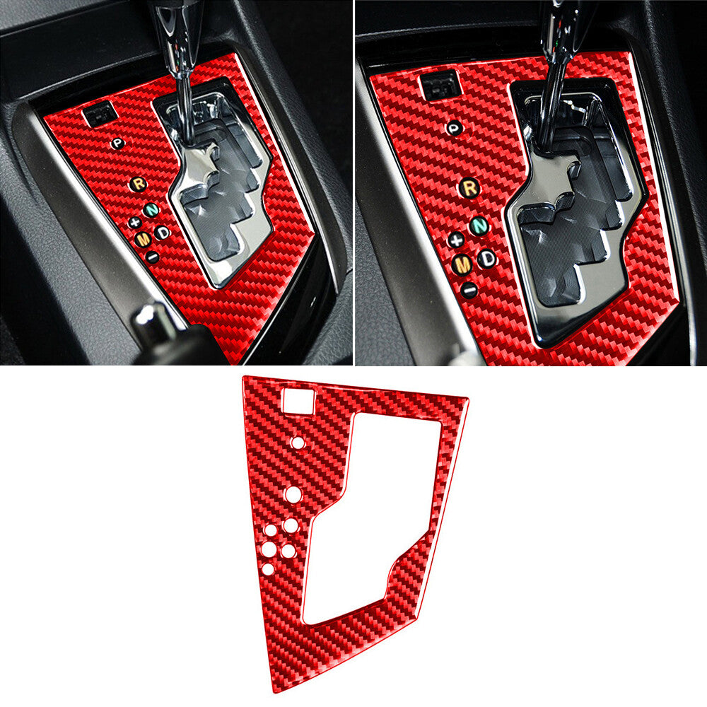 Red Carbon Fiber Central Gear Shift Panel Cover Fit For T@yota for Corolla 2014-2018