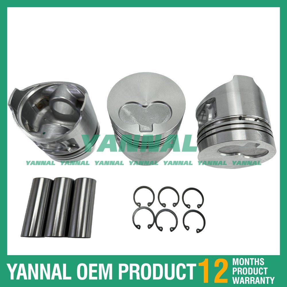3-piece pack of new spare parts for Shibaura piston STD J843 engines
