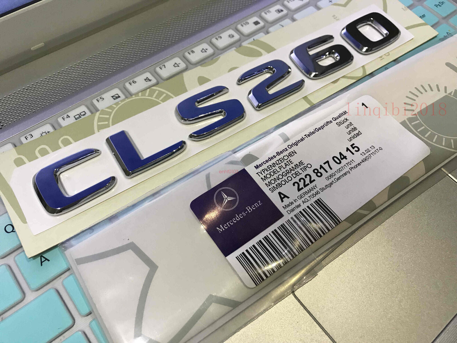 Chrome CLS260 Rear Trunk Emblem Decal Badge FOR AMG CLS