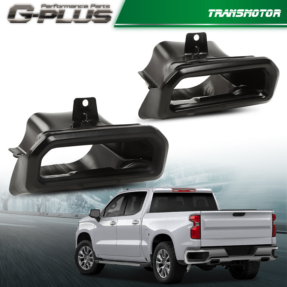 Fits 19-24 for Silverado / for GMC for Sierra Exhaust Header / Bezel Gloss Black - v