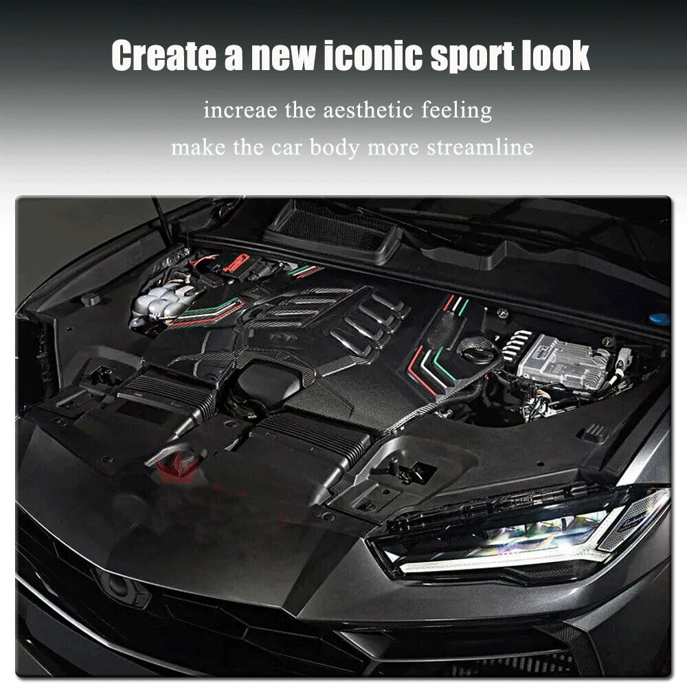 Fit for Lamborghini Urus 2018-2022 Dry Carbon Fiber Engine Hood Cover Bay Panels