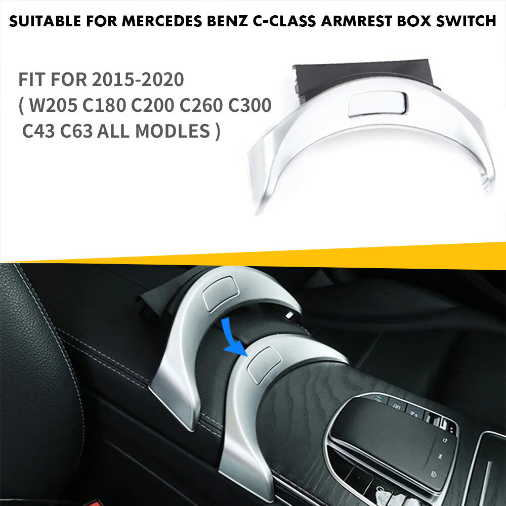 Center console armrest box release button decorative cover for W205 C-Class JD- n