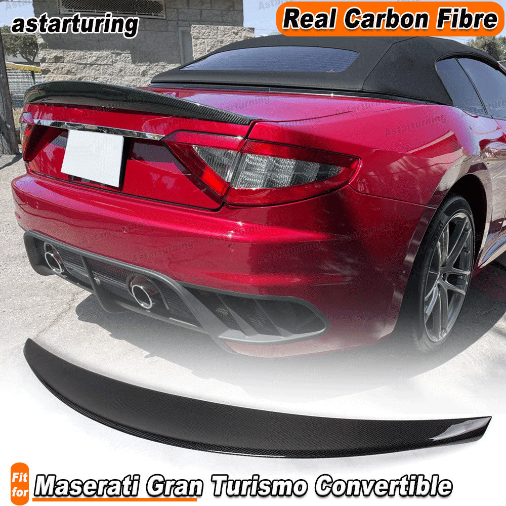 REAL Carbon Rear Trunk Spoiler Wing for Maserati Gran Turismo Convertible 12-14