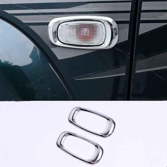 2X Chrome Side Signal Light Molding Frame Trim for Toyota Prado FJ120 2003-2009