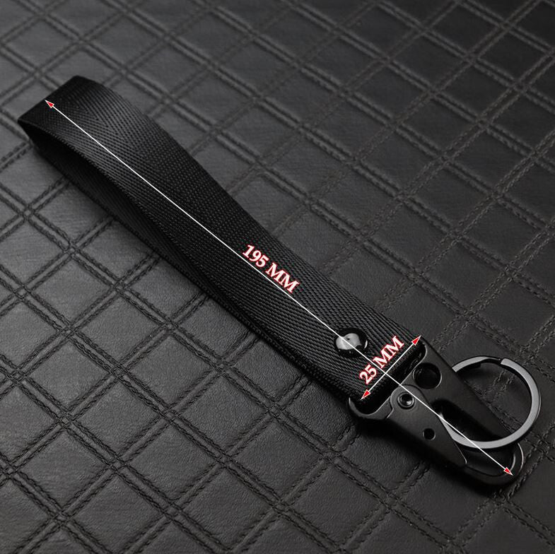 Suitable for Audi A7 car keychain keychain keyring, dark brown leather horseshoe buckle gift- v