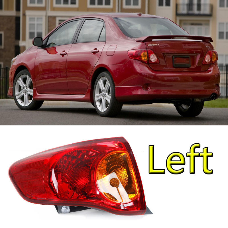 Left for Toyota for Corolla 08-10: Rear brake light outer taillight bulb missing