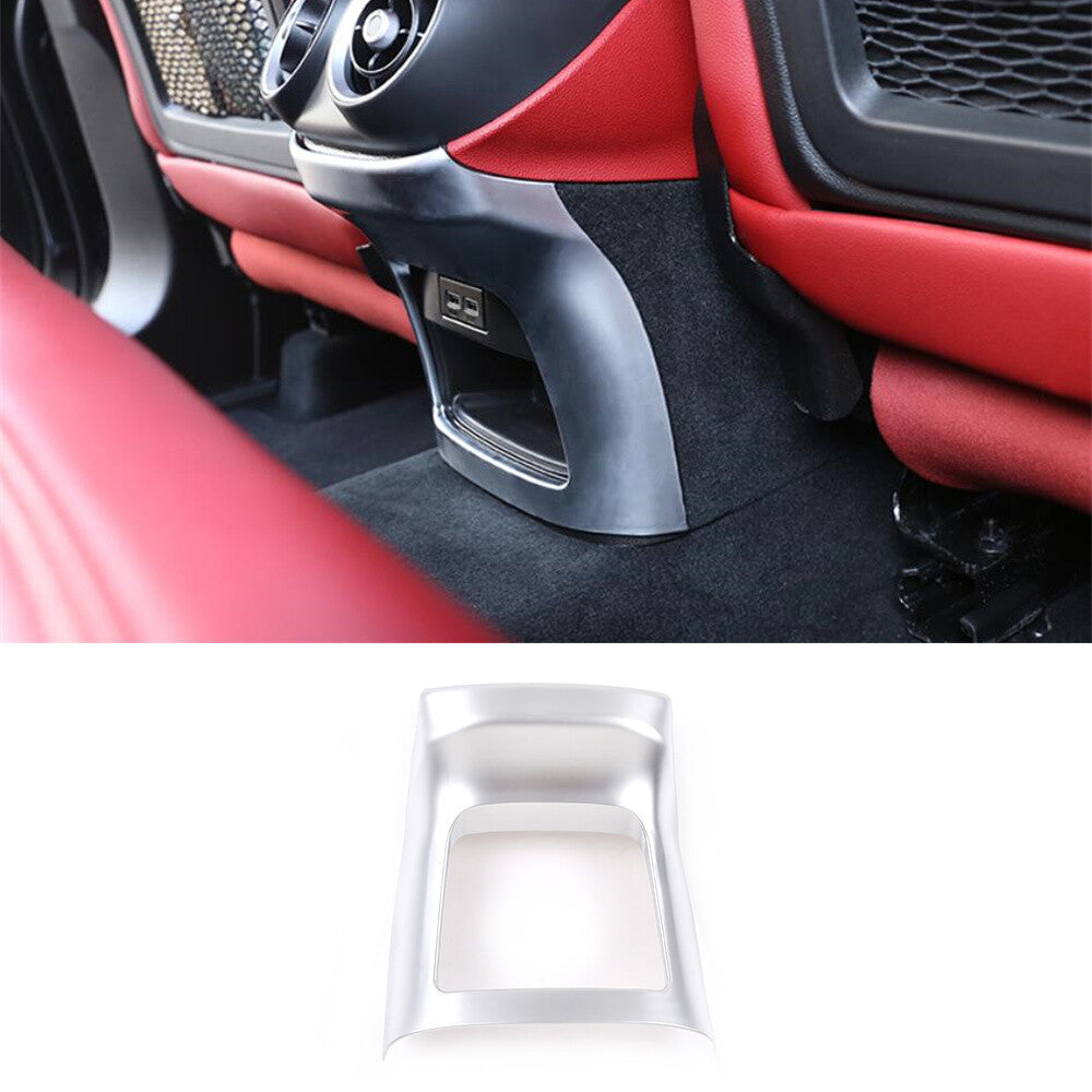 Silver ABS Rear Air Vent Outlet Lower Panel Cover for Alfa Romeo for Stelvio 2017-20