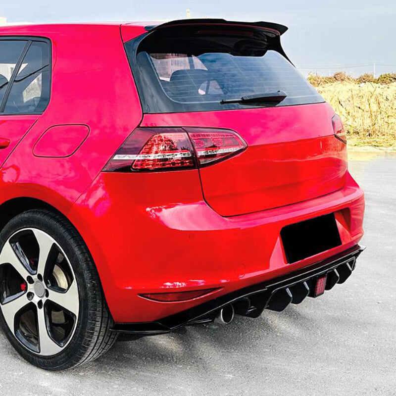 Lightweight body kit with rear bumper diffuser lip for Golf 7, MK7, GTI, GTD, TSI (2014-2017) Q