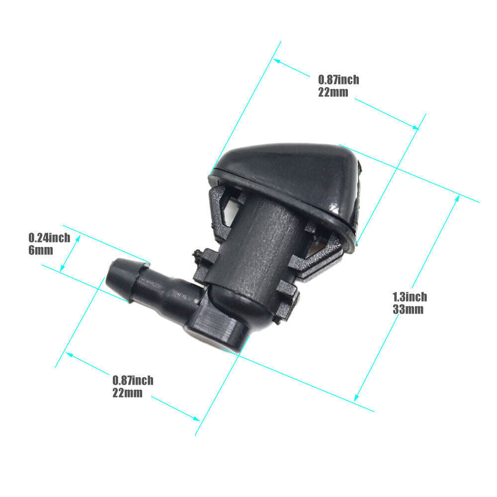 2Pcs Windshield Wiper Water Spray Washer Nozzle Jet for Jeep Liberty 55157319AA Q