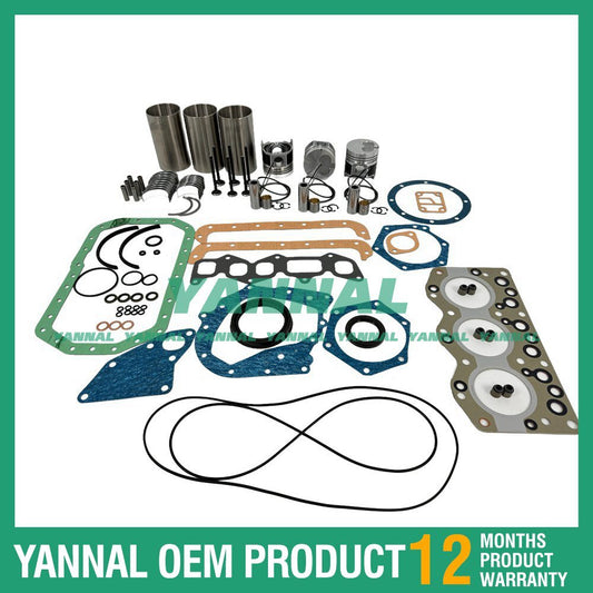 3-piece engine overhaul and rebuild kit with gasket bearing valve kit for Isuzu 3AE1