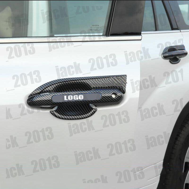 for Toyota Highlander 2020-2023 Carbon Fiber ABS Car Door Handle Cover Trim 4pcs