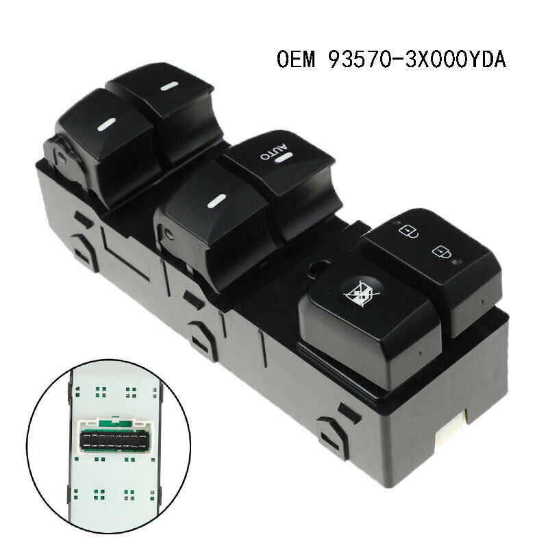 for Hyundai for Elantra 2011-2015 Black Driver Master Door Window switch 93570-4V000