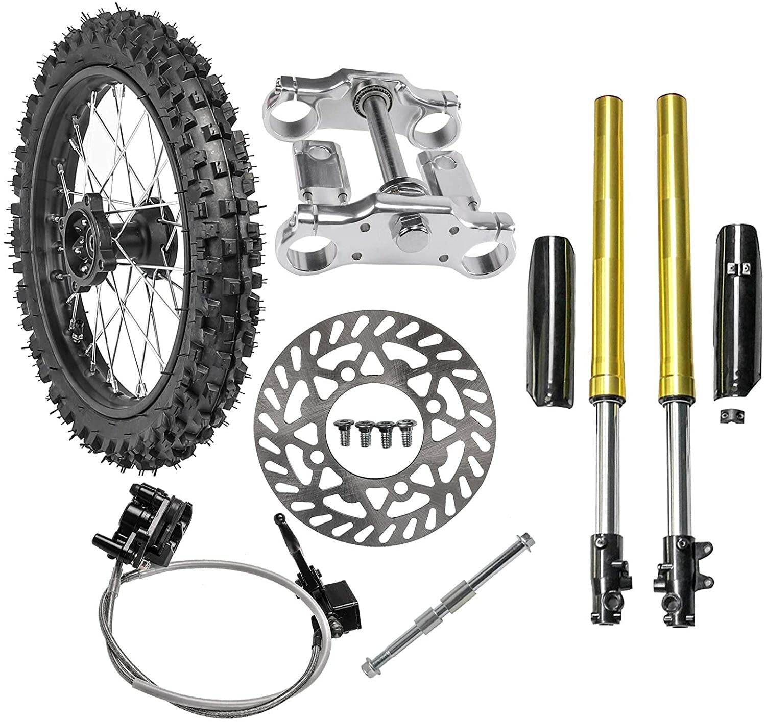 14-inch wheel kit with 60/100-14 rims and fork for Dirt Pit bikes XR70 CRF110 TTR
