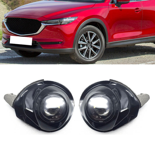 A pair of front LED fog lights and daytime running lights are available for the for Mazda CX-5 2017-2019.