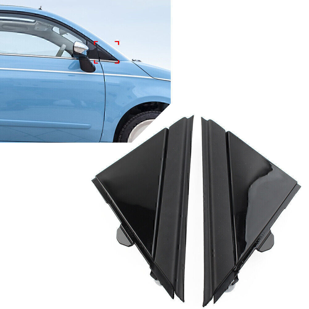 2x Door Mirror Flag Cover Molding Glossy Black for Fiat 500 2012-2019 1SH16KX7AA